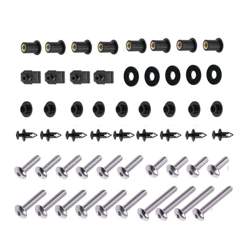 Motorcycle Fairing Bolt Kit Motorcycle Screws Fasteners for Honda CBR600F4 1999-2000 / CBR600F4i 2001-2007