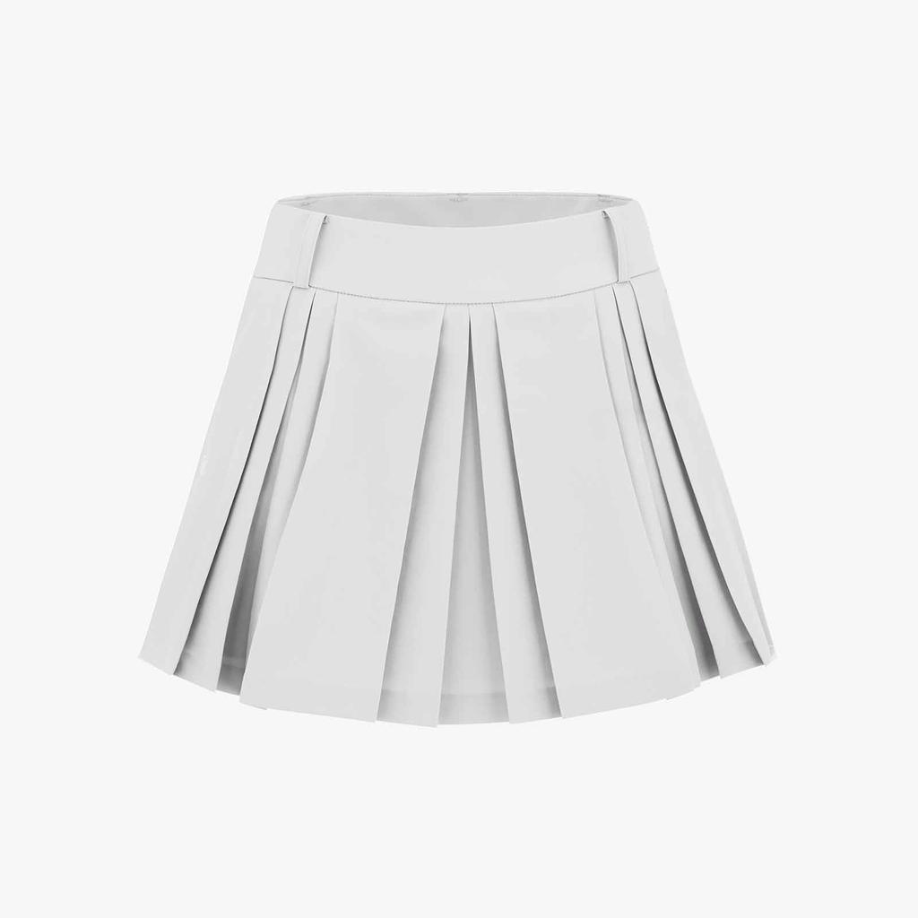 FAIRLIAR GOLF Logo Embellished Pleated Skirt (Gray)