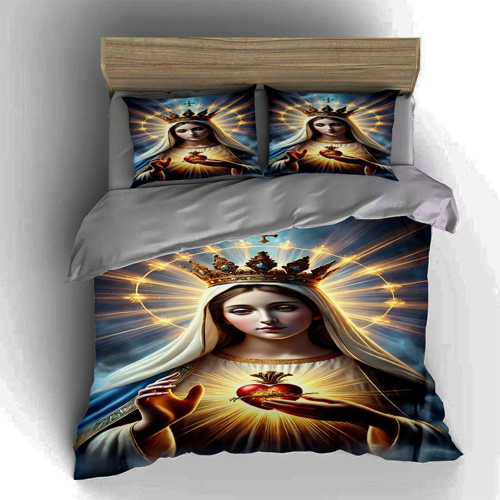 Crowned radiant figure. Bedding Duvet cover sets Duvet covers Pillowcases gifts (1 * Duvet Cover 2 * Pillowcases, without duvet insert)