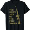 MenS FN FAL Rifle Graphic TShirt The Right Arm of The Free World Patriotic Tee Breathable Shirt for Gun Enthusiasts