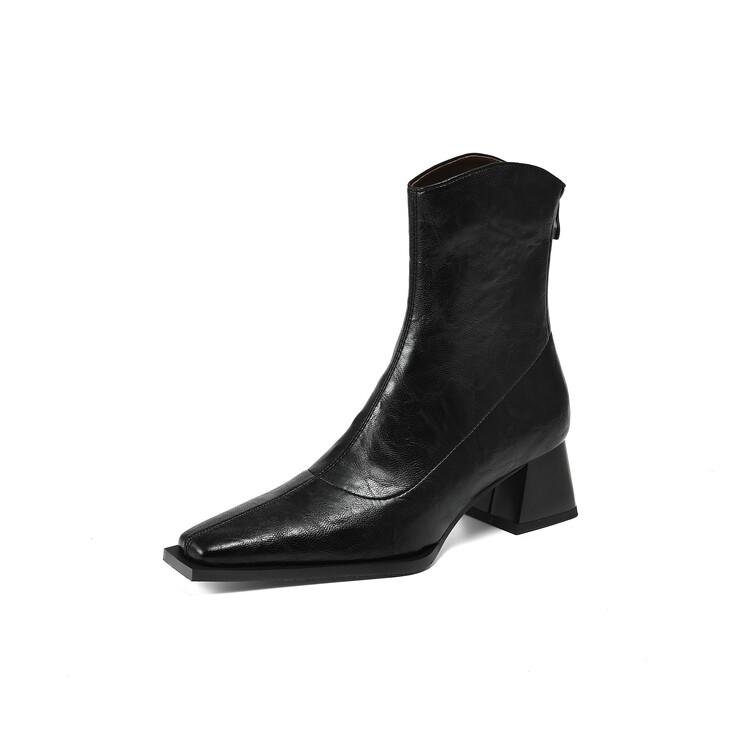 Fashion New Autumn Winter Women Boot Fashion Square Toe Boots for Women Short Boots Ladies Shoes Western Boots Zapatos Mujer High Heels