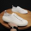 European station men's shoes genuine leather little white shoes men's brand high-end light luxury first-layer cowhide sports and leisure board shoes