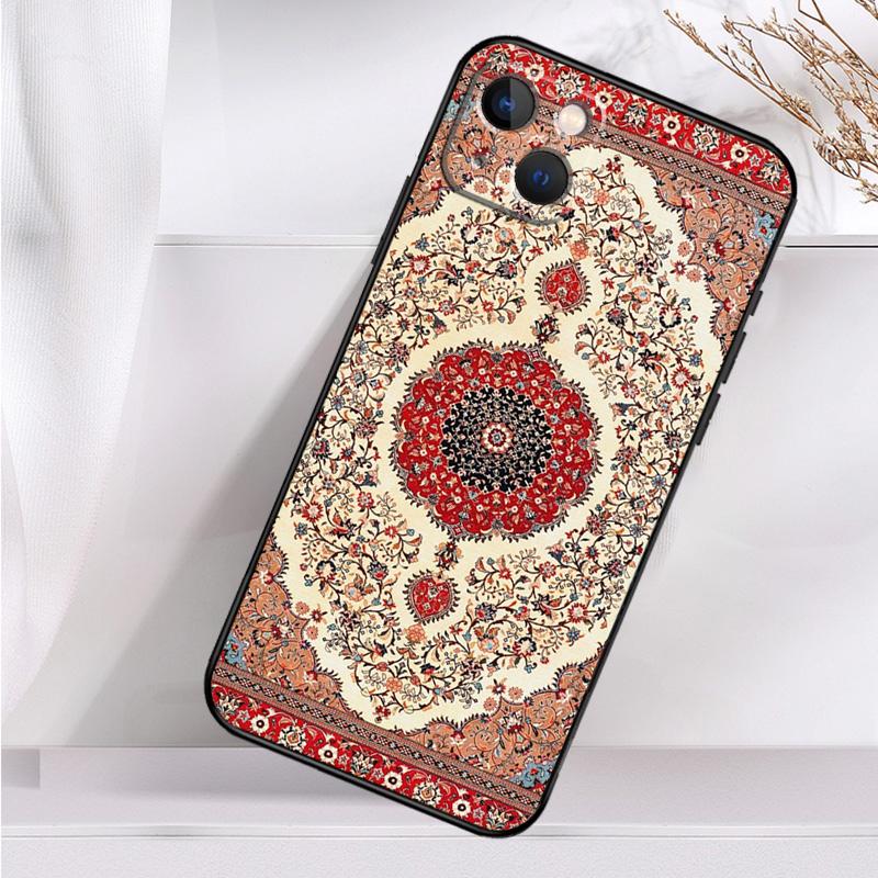 Persian Carpet Floral Pattern Shockproof Case For iPhone 17 16 15 14 11 Pro Max Plus 12 13 Mini 16e 17 Air Phone Cover