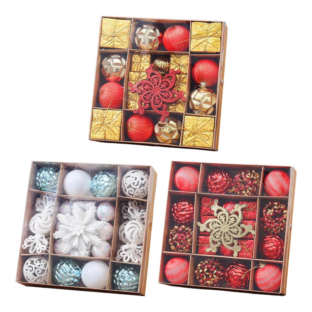 Christmas Ball Ornaments Set Pendants Xmas Baubles Xmas Decor for Living Room Party Supplies