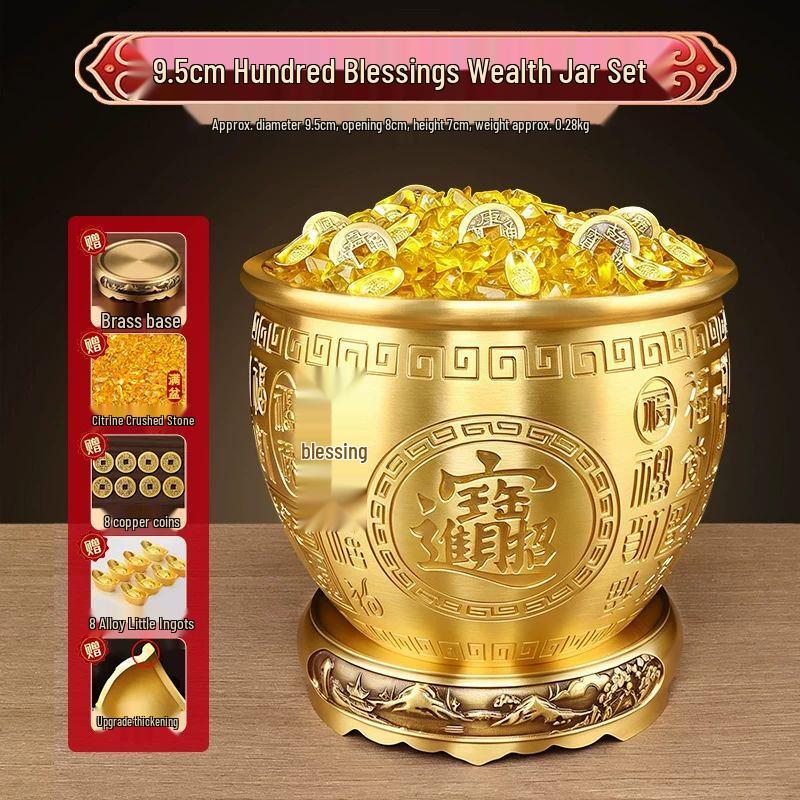 

Decorative Brass Fortune Jar