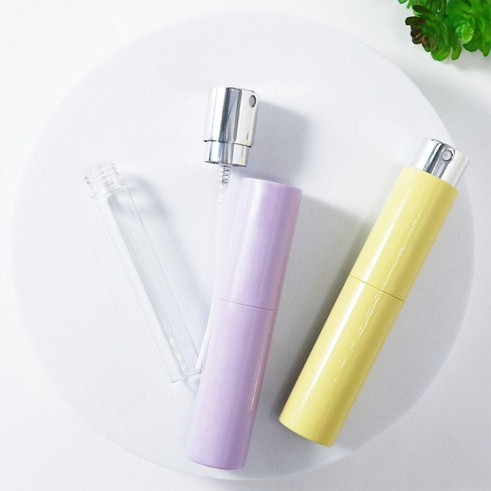 New 10ml Mini Perfume Bottle Refillable Essential Oil Alcohol Empty Cosmetic Containers Spray Rotating Bottle