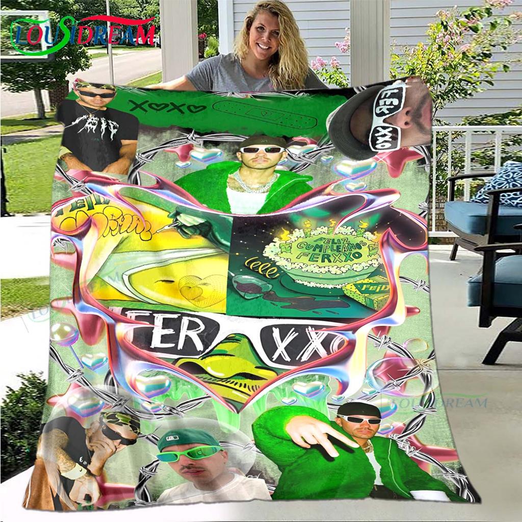 100% Polyester Pop Singer F-Ferxxo Four Seasons Blanket Sofa Cover Travel Bed Plush Blanket Travel Office Break Blanket Gift