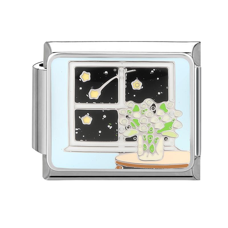 2026 Fashion Dreamy Flowers Cute Cats Dogs Moon Heart High Quality Charm Fit 9mm Stainless Steel Women Bracelet DIY Jewelry Gift