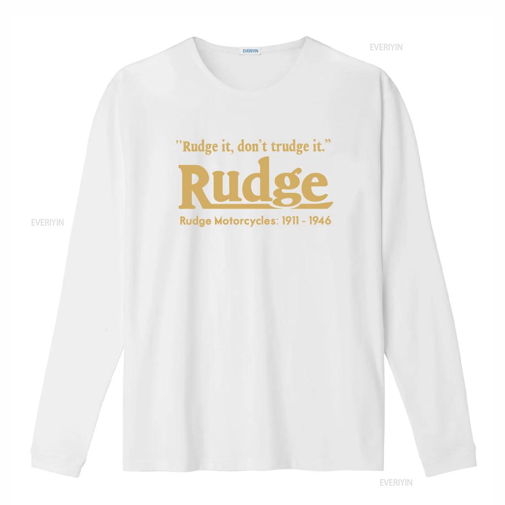 Rudge Motorcycle Vintage Bike Classic Retro Biker T Shirt It Dont Trudge Motorcycles 1911 1946 Vintage Washed Stylish