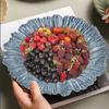 Luxury 1PC Reef Irregular Plate Decor Plate Gold Silver Dinner Serving Wedding Christmas Decor Table Place Steak Dining Plate