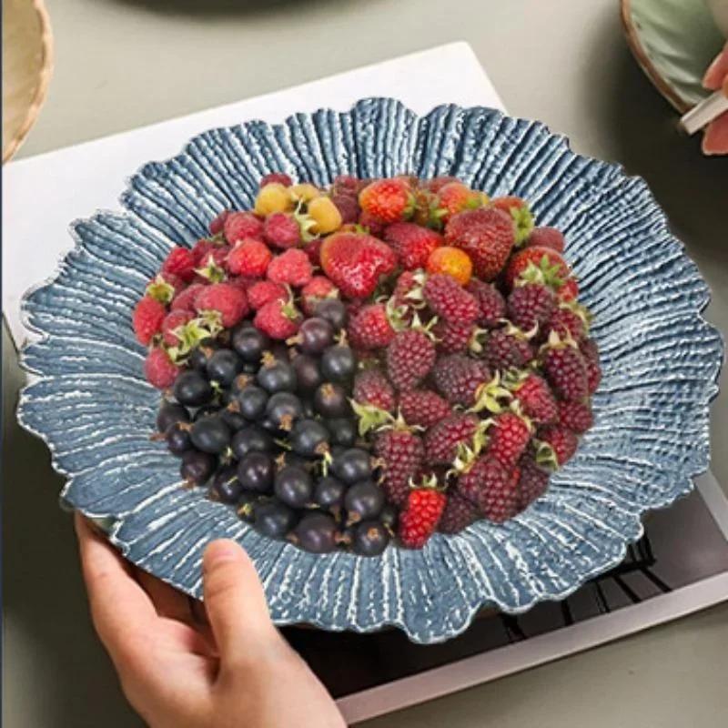 Luxury 1PC Reef Irregular Plate Decor Plate Gold Silver Dinner Serving Wedding Christmas Decor Table Place Steak Dining Plate