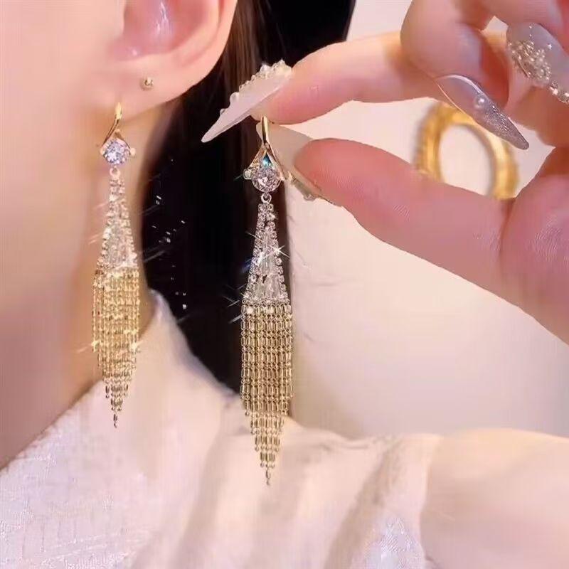 S925 Silver Tassel Earrings - 2025 Light Luxury, High-End Design for Women