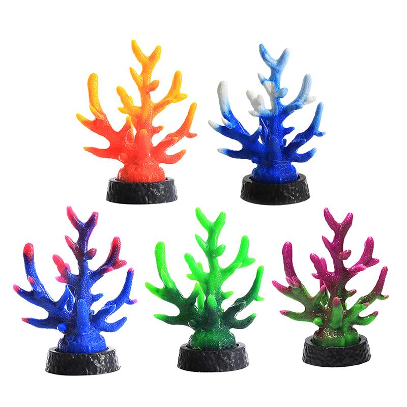 2Pcs Creative Simulation Mini Coral Reef Aquarium Ornaments Fish Tank Decorations Home Tank Landscape Decor Accessories Gifts