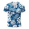 Men'S Printed T-Shirt Outdoor Retro Button Loose Long Sleeve Top