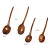 Large Wooden Spoon Korean Japanese Ramen Soup Spoon Long Handle Kitchen Cooking Spoon Dinner Serving Tablespoon Wood Cutlery