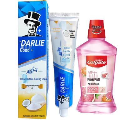 Baking Soda Whitening Toothpaste & Colgate Mouthwash Bundle