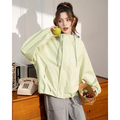 ET BOITE Women's Fashionable Hooded Short Casual Jacket