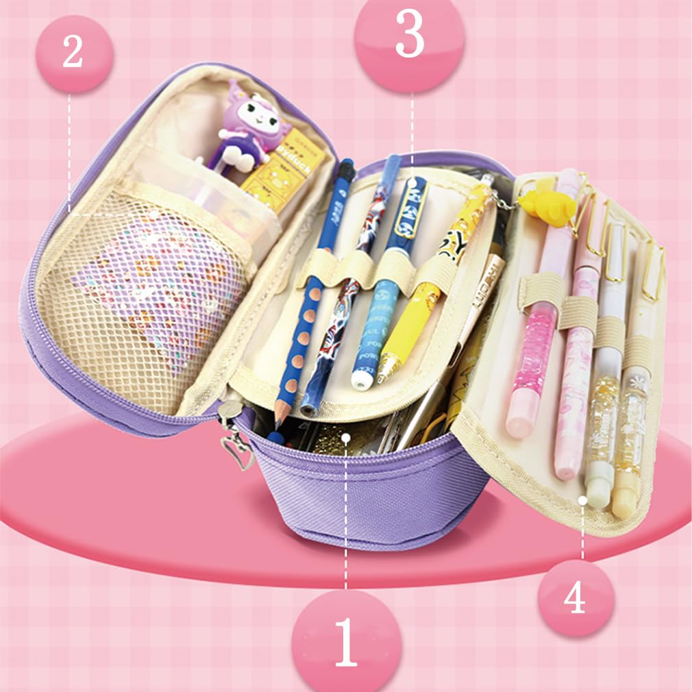 GREDINO Kuromi Pencil Case Stationery Box Pen Holder Simple Large Capacity Pen Case Multifunctional Bag Storage Box Stationery