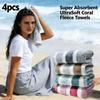 4 Pcs Premium Lightweight Towel Set Super Soft Highly Absorbent Lint-Free 13.78x29.53inch for Bathroom Camping Beach Halloween