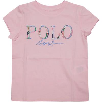 Polo Logo Crew Neck Short Sleeve T-Shirt Kids Tops Pink 313965131-001
