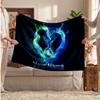 Tottenham Hotspur FC Personalized Fleece Blanket With Football Logo, Custom Name Text Soft Warm Home Throw Blanket