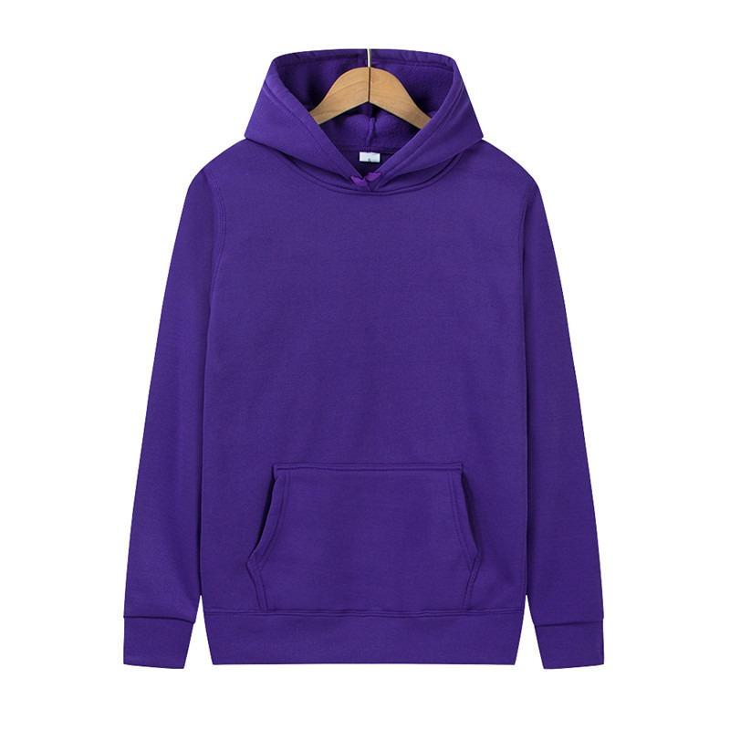 Men's Women's Solid Color Hoodies Casual Loose Fleece Autumn Winter Sportswear Hip-hop Pullover Top 20 Colors