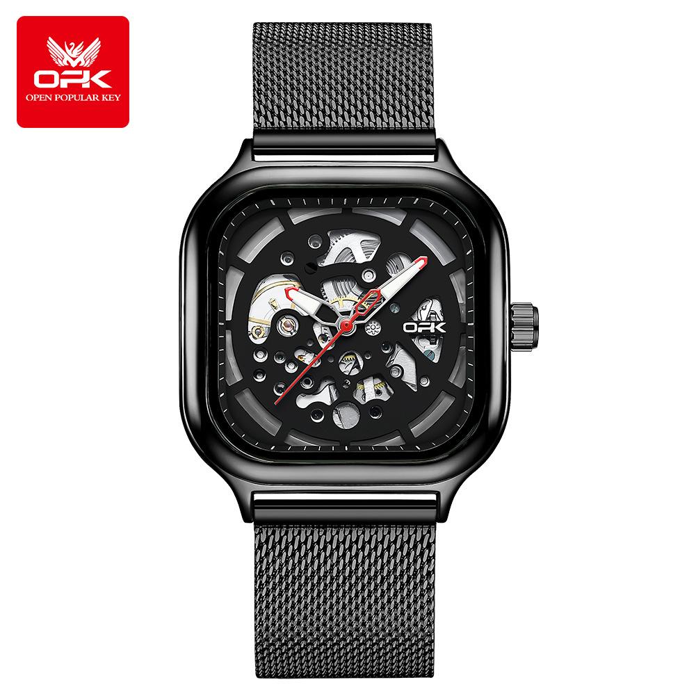 OPK Brand Watch Personality Classic Personality Square Dial Mechanical Watch Men Watch Men