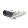 For Kawasaki Ninja ZX6R ZX-6R 636 2009-2024 Escape Motorcycle Exhaust Middie Link Pipe 51MM Slip-On With Carbon Muffler Tips