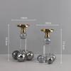 Glass Candle Holder Geometric Crystal Crafts Candlestick Clear Crystal Ball Candelabrum Home Decoration Accessories