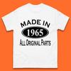 Hergestellt 1965 Alle Originalteile Vintage Retro 58. Geburtstag Lustig 58 Jahre Alt Geburtstagsgeschenk Herren T-Shirt Top