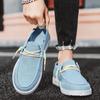 FashionSpring Summer Blue Men's Casual Boat Shoes Lightweight Slip-on Driving Shoes Men Low-cut Man Male Canvas Men Shoes Loafers