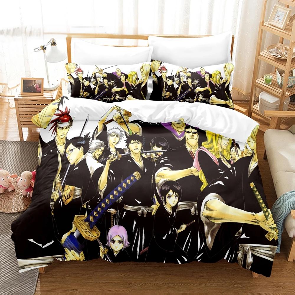 Mode Anime 3D The Bleach Bettwäsche-Sets Bettbezug-Set mit Kissenbezug Twin Full Queen King Bettwäsche Bettwäsche Heimtextilien