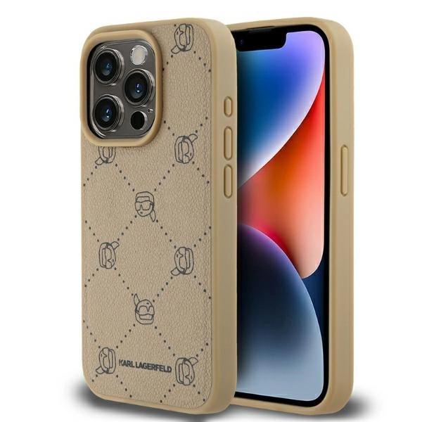 Karl Lagerfeld Klhmp15Lpgkhphe Iphone 15 Pro 6.1 Beżowy/Beige Magsafe Karl Head
