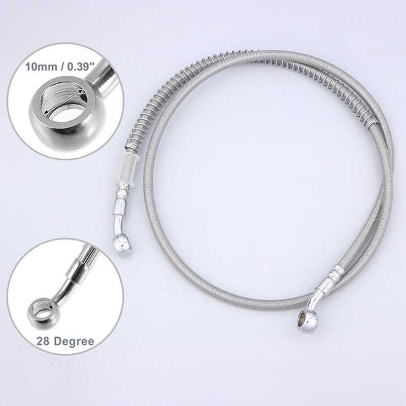 50-200Cm Motorcycle Brake Oil Hose Brake Line Universal Motorbike Stainless Steel Braided Pipeline Modification Parts