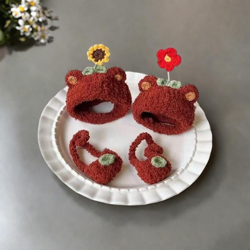 Pro 17cm panenku Labubu Oblečení Slunečnicová Červená Květina Tlukot Srdce Makronka oblečení labubu roztomilé oblečení labubu