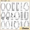 Original 925 Silver Women Hoop Earrings High Quality Shine Zircon U Shaped Classic Style Earring For Women Jewelry Gift