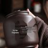 Purple Clay Tea Storage Jar with Carved Design
