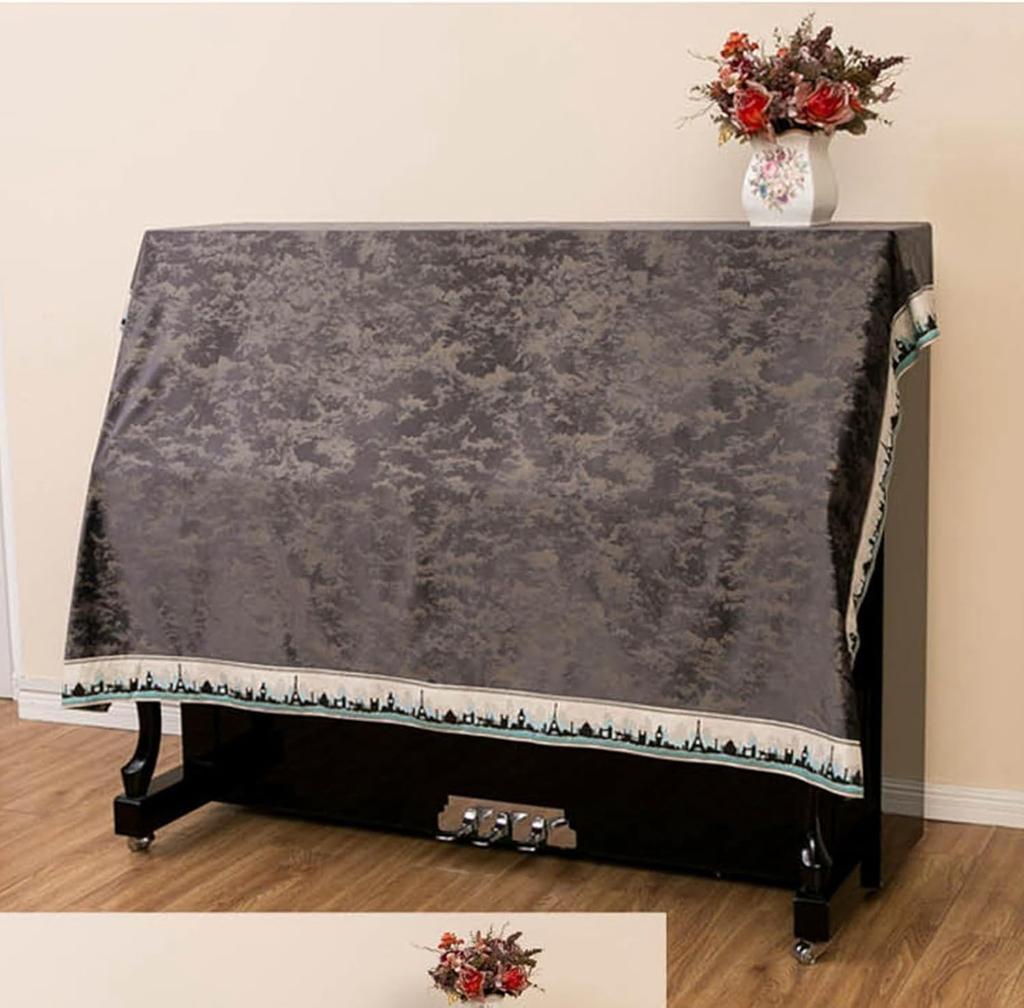 MoriNote Piano Half Upright Piano Hanger Cover Cover, Cover, Top, Dustproof, High-Quality, Thick, Stylish, Cute, Elegant, (Piano Only, Gray)