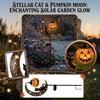 Halloween Garden Stake Light with Pumpkin Moon Design for Outdoor Decor