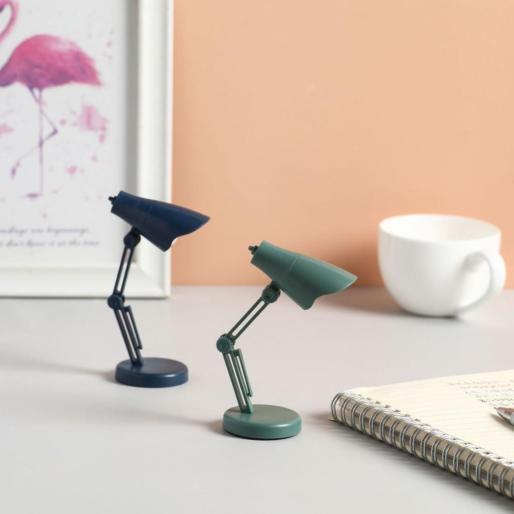 Lamp Mini Table Led Folding Portable Small Night Light Button Powered Battery