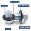 Car Sealing Oil Drain Plug Gasket Washer Replacement M 12/M14 Rubber Engine Oil Drain Plug Gaskets Auto Accessories