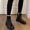 thick-soled snow boots women's new winter thin boots warm cotton shoes fluffy shoes small short boots