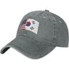 Korean American Flag Baseball Cap Washed Denim Distressed Adjustable Dad Hat for Unisex