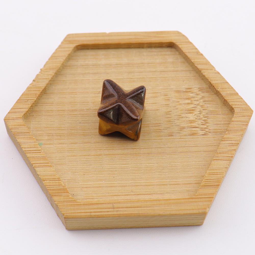 Crystal Merkaba Star Ornament - 13mm Hexagram Design