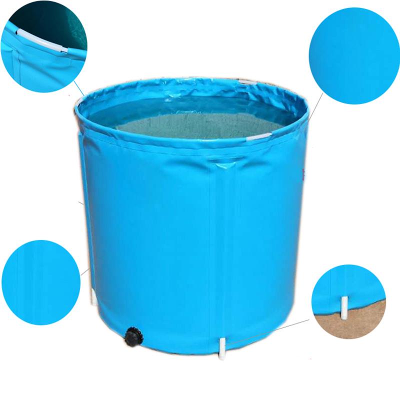 Outdoor Bathtub Thicken PVC Canvas Fish Tank Movable Circular Children's Swimming Pool Foldable Fish Fry Breeding Water Tank
