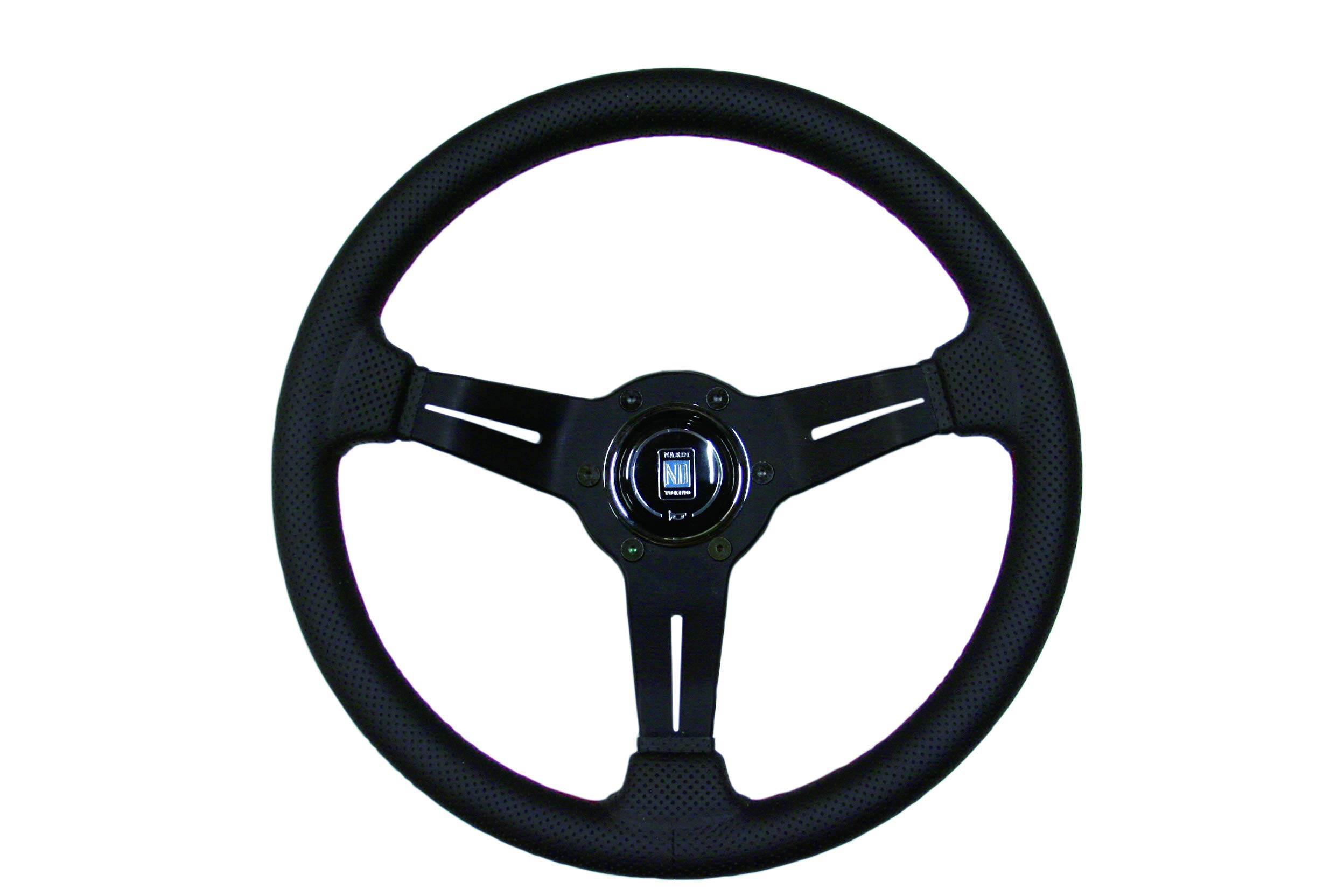 

NARDI SPORTS TYPE Rally Perforated Leather Deep Cone Type Red Stitching 330mm Steering Wheel N753