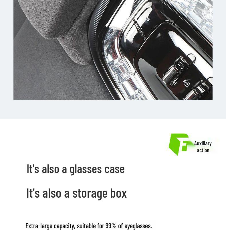 Fu Xing: Compatible Sunglasses Storage Box for 26 Zeekr 8X Car Models - Ideal Car Interior Accessory.