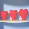 3Pcs Makeup Brush Covers Colored Heart Shape Soft Dustproof Silicone Sleeve Protect Bristles Portable Blush Foundation Brush Protective Case Makeup