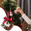 Christmas Door Wreath Mini 5 Inch Bell Bow Wreath Decor Artificial Holiday Garland For Christmas Holiday Fireplace Mantle Porch