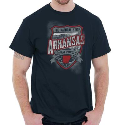 Arkansas Natural State AR Southern Souvenir Adult Short Sleeve Crewneck Tee
